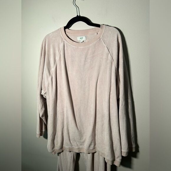 Aerie  tracksuit: ‘real obsessed’ pink velour L - Picture 3 of 8